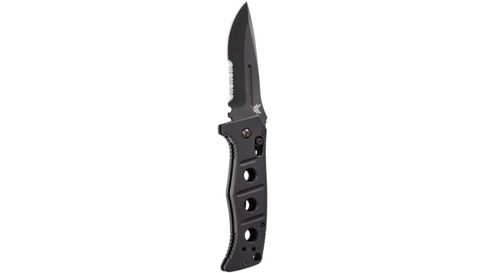 Benchmade Adamas Auto Knife, Black ComboEdge Blade, Black G10 Handles, Black MOLLE Pouch 2750SBK