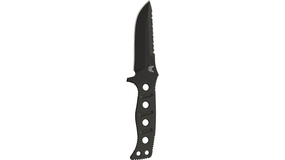Benchmade Adamas Fixed Blade Knife, Plain Edge, BK Blade, Black Sheath 375BK