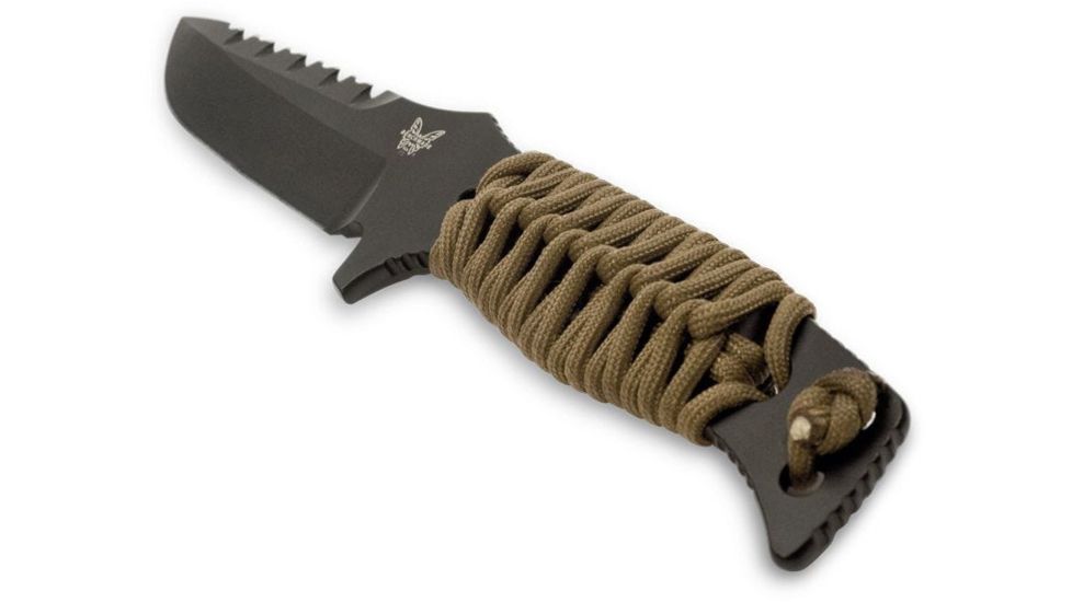 Benchmade Adamas Fixed Blade Knife, Plain Edge, BK Blade, Sand Sheath 375BKSN