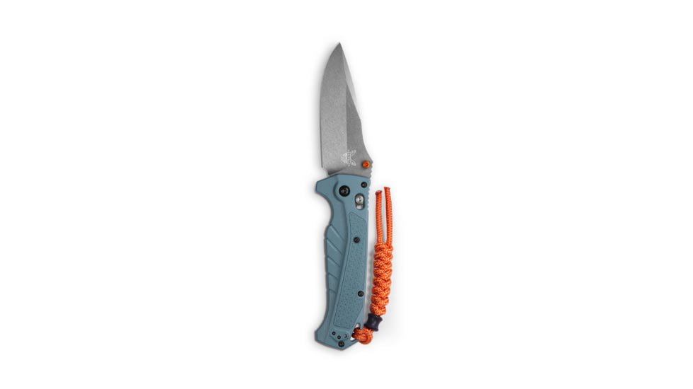 Benchmade Adira Folding Knife, 3.88 in, CPM MagnaCut Stainless Steel, Drop Point Blade, Grivory, Depth Blue Handle, 18060