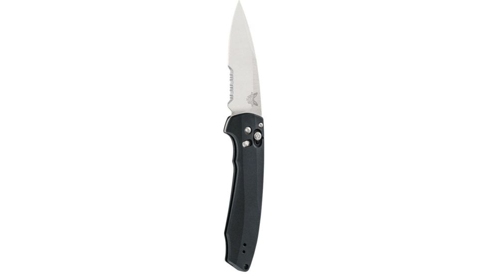 Benchmade Amicus, Axis Flipper, Th Std, Serrated, Drop-point, Satin Blade Knife 490S