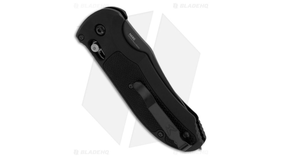 Benchmade Auto Triage, ComboEdge/ Black Coated Blade/ Black Aluminum Handles with Black G10 Inlays 9160SBK
