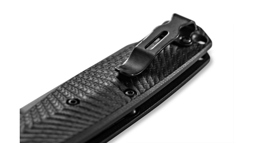 Benchmade Autocrat Automatic Folding Knife, 3.3in, Coated, Serrated, Reverse Tanto, G10 black handle, 8551SBK