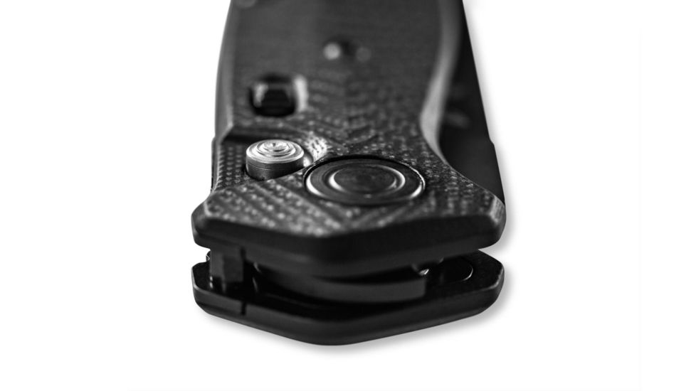 Benchmade Autocrat Automatic Folding Knife, 3.3in, Coated, Serrated, Reverse Tanto, G10 black handle, 8551SBK
