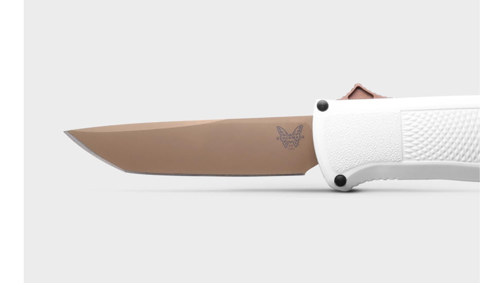 Benchmade Bailout Folding Knife, 3.38in, CPM-M4 Steel, Non Serrated Tanto Blade, 6061 T6 Aluminum, Crater Blue Handle, 537FE-02