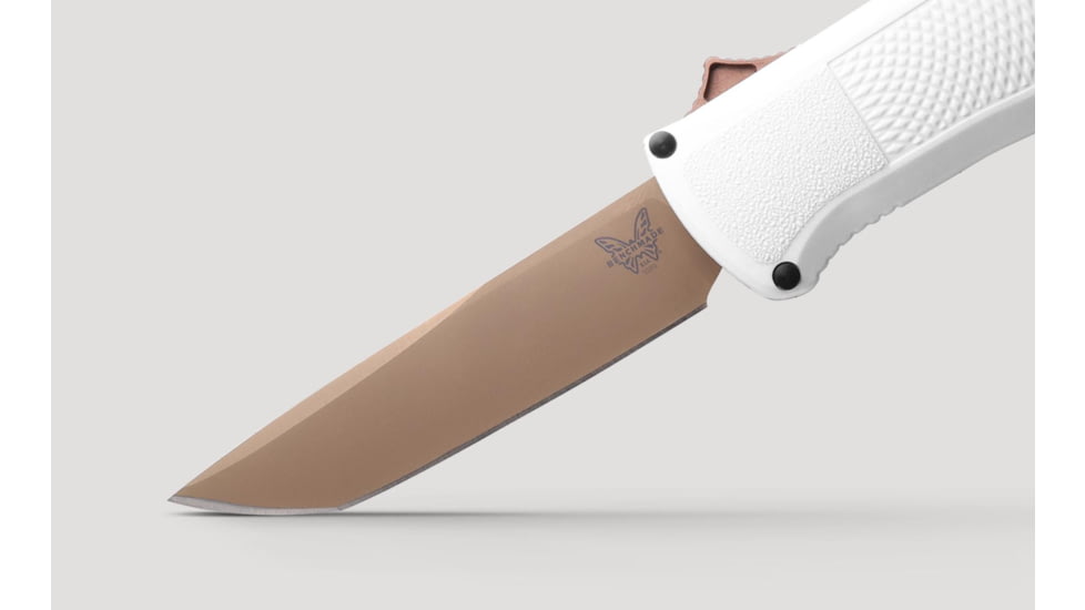 Benchmade Bailout Folding Knife, 3.38in, CPM-M4 Steel, Non Serrated Tanto Blade, 6061 T6 Aluminum, Crater Blue Handle, 537FE-02