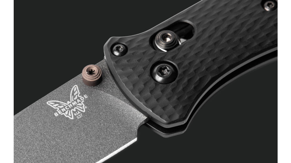 Benchmade Bailout Folding Knife, 3.38 in, CPM-M4 Steel, Non-Serrated Tanto Blade, 6061-T6 Aluminum, Black Handle, 537GY-03