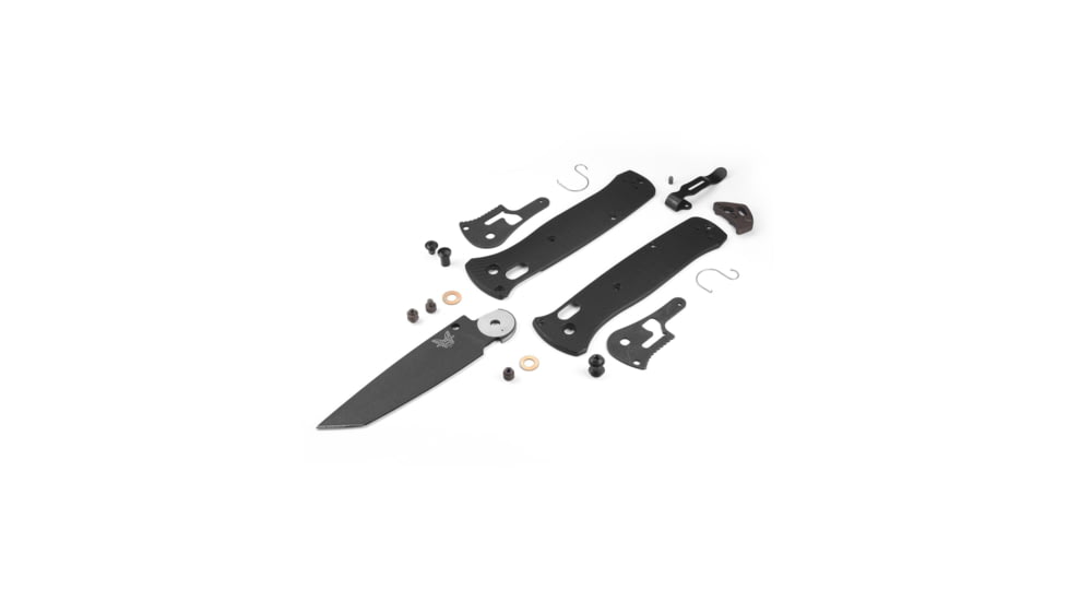 Benchmade Bailout Folding Knife, 3.38 in, CPM-M4 Steel, Non-Serrated Tanto Blade, 6061-T6 Aluminum, Black Handle, 537GY-03