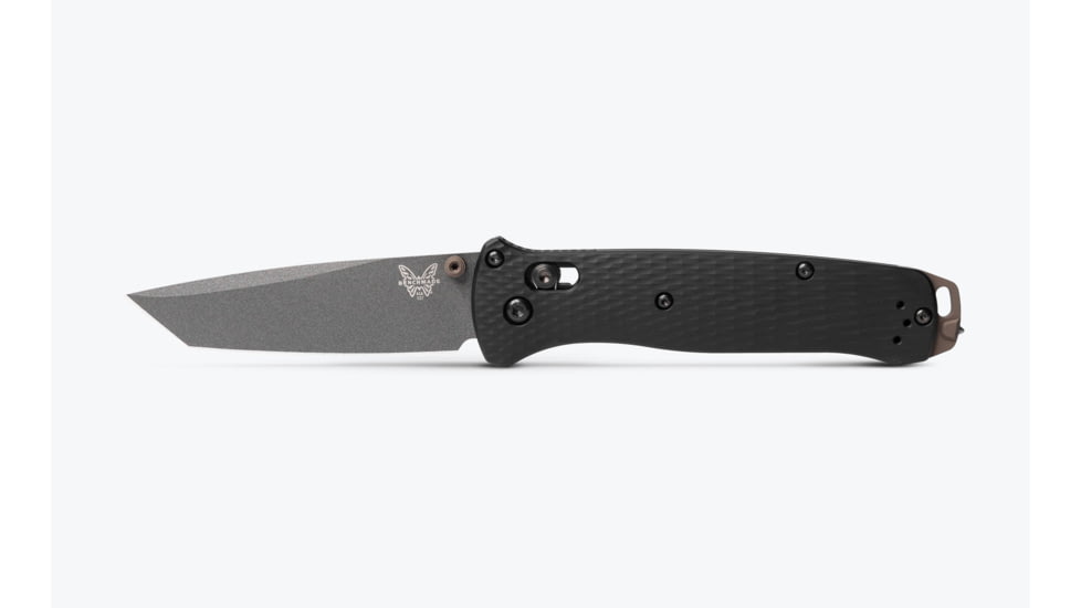 Benchmade Bailout Folding Knife, 3.38 in, CPM-M4 Steel, Non-Serrated Tanto Blade, 6061-T6 Aluminum, Black Handle, 537GY-03