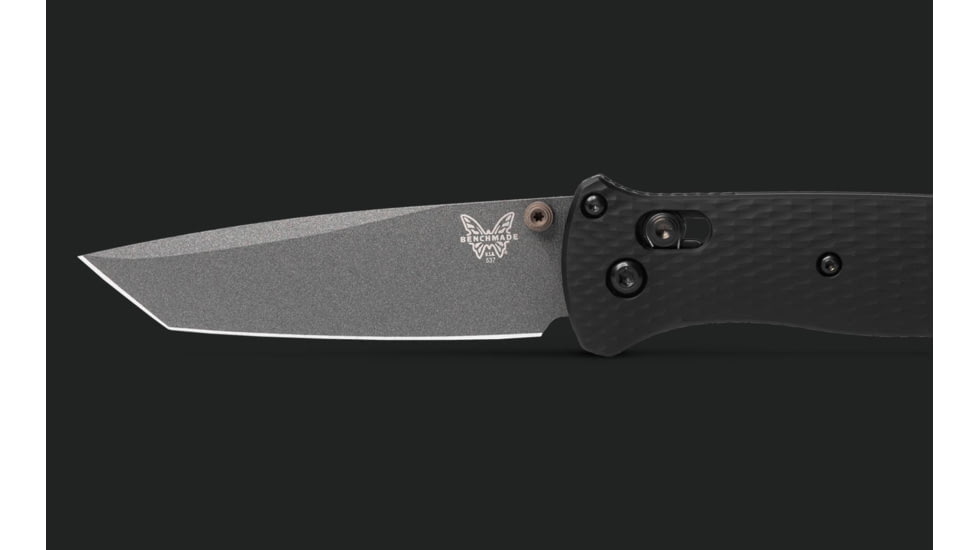 Benchmade Bailout Folding Knife, 3.38 in, CPM-M4 Steel, Non-Serrated Tanto Blade, 6061-T6 Aluminum, Black Handle, 537GY-03