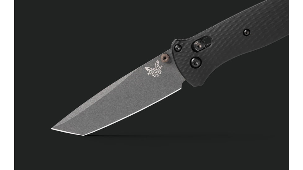 Benchmade Bailout Folding Knife, 3.38 in, CPM-M4 Steel, Non-Serrated Tanto Blade, 6061-T6 Aluminum, Black Handle, 537GY-03
