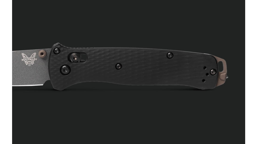 Benchmade Bailout Folding Knife, 3.38 in, CPM-M4 Steel, Non-Serrated Tanto Blade, 6061-T6 Aluminum, Black Handle, 537GY-03