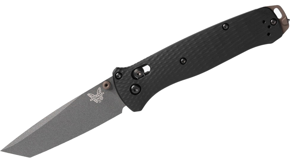 Benchmade Bailout Folding Knife, 3.38 in, CPM-M4 Steel, Non-Serrated Tanto Blade, 6061-T6 Aluminum, Black Handle, 537GY-03
