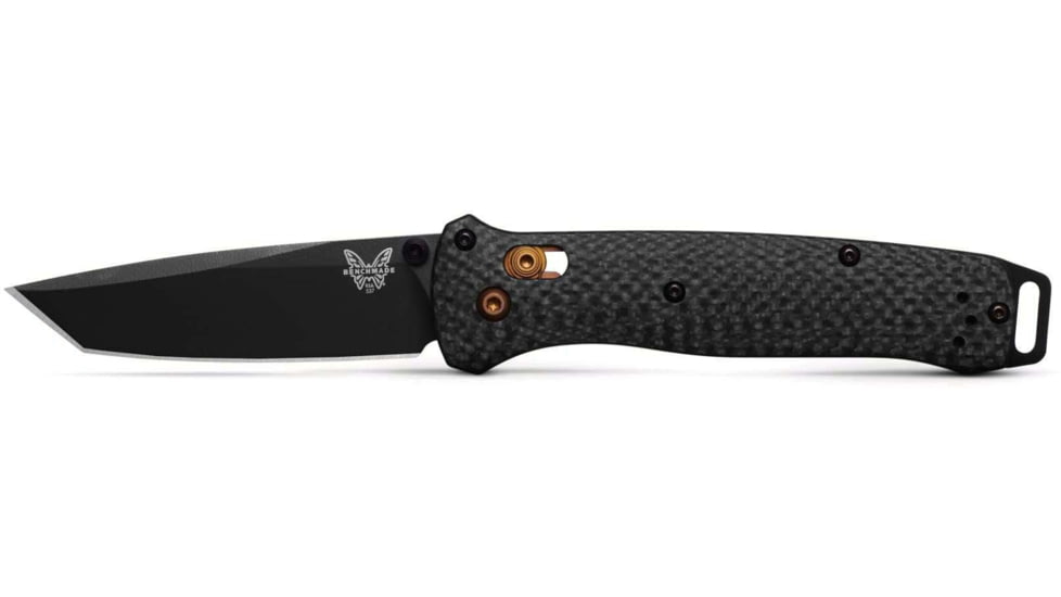 Benchmade Bailout Folding Knife, 3.38in, CPM S90V Stainless Steel, Tanto, Carbon Fiber, Black, 537BK-10