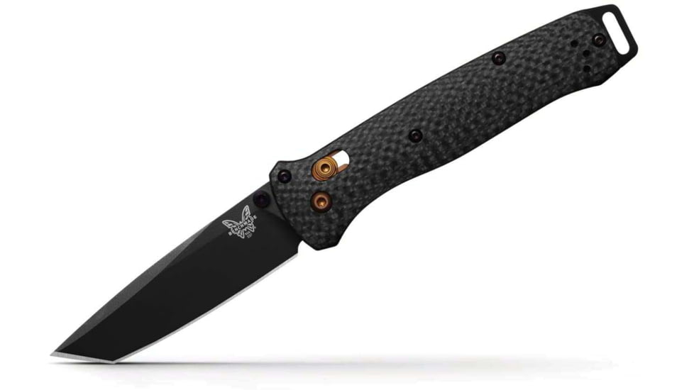Benchmade Bailout Folding Knife, 3.38in, CPM S90V Stainless Steel, Tanto, Carbon Fiber, Black, 537BK-10