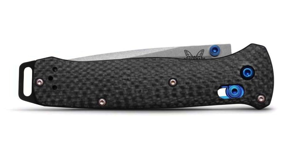 Benchmade Bailout Folding Knife, 3.38 in, M390 Stainless Steel, Tanto, Carbon Fiber, Carbon Fiber, 537-09