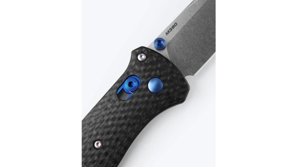 Benchmade Bailout Folding Knife, 3.38 in, M390 Stainless Steel, Tanto, Carbon Fiber, Carbon Fiber, 537-09