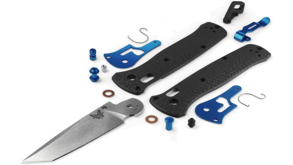 Benchmade Bailout Folding Knife, 3.38 in, M390 Stainless Steel, Tanto, Carbon Fiber, Carbon Fiber, 537-09