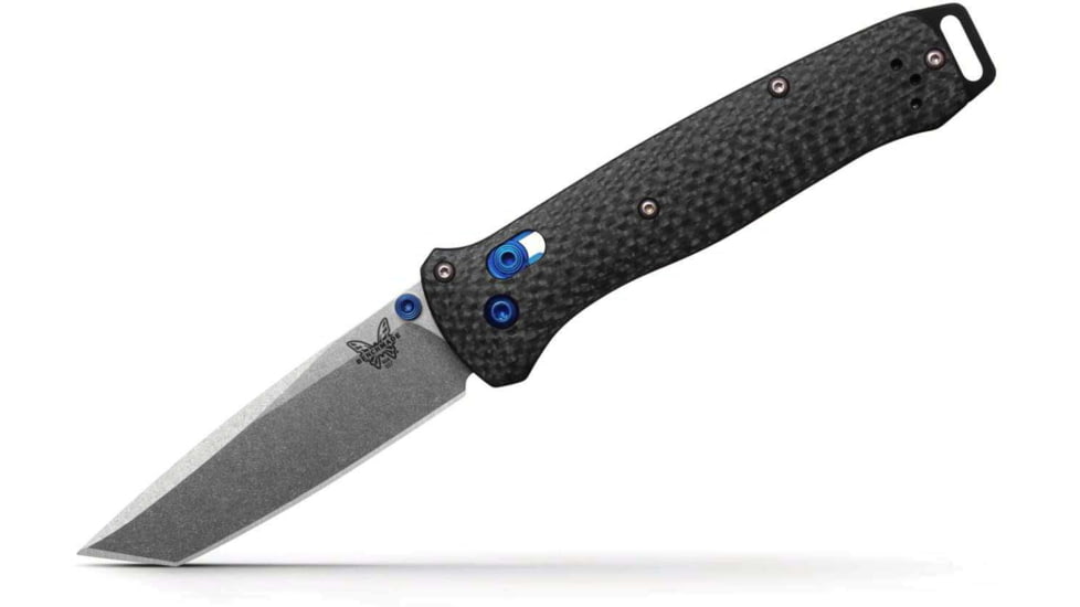 Benchmade Bailout Folding Knife, 3.38 in, M390 Stainless Steel, Tanto, Carbon Fiber, Carbon Fiber, 537-09