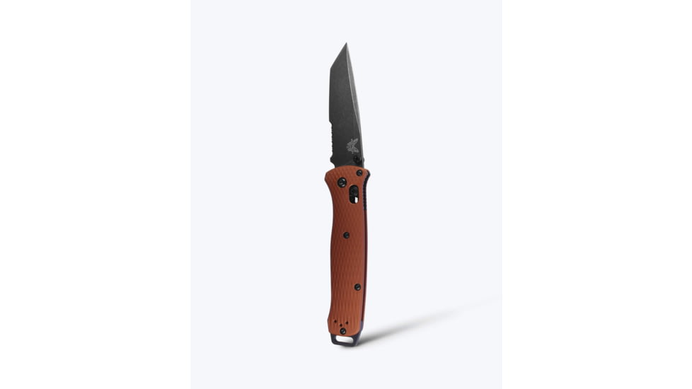 Benchmade Bailout Folding Knife, 3.38in, Serrated, CPM MagnaCut Stainless Steel, Tanto, 6061-T6 Aluminum, Burnt Copper, 537SBK-07