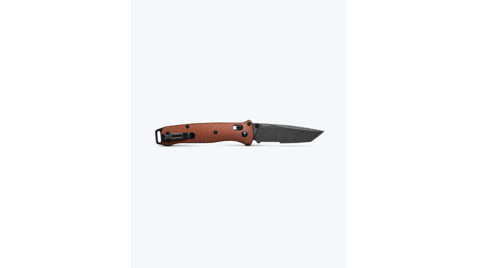 Benchmade Bailout Folding Knife, 3.38in, Serrated, CPM MagnaCut Stainless Steel, Tanto, 6061-T6 Aluminum, Burnt Copper, 537SBK-07