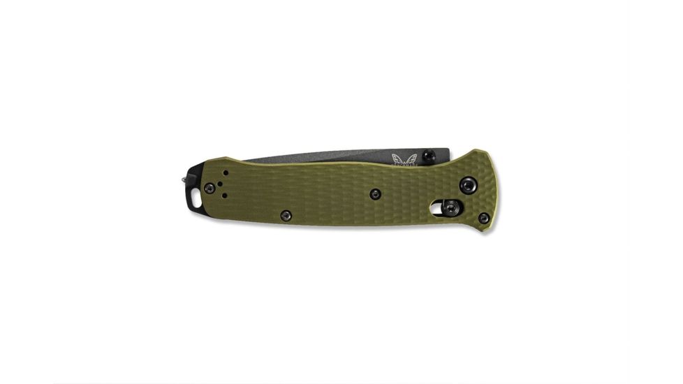 Benchmade Bailout Folding Knife, 3.38in, CPM-M4, Non-Serrated Tanto Blade, 6061-T6 Aluminum, Woodland Green Handle, 537GY-1