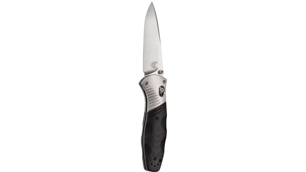 Benchmade Barrage Folding Knife, Plain Edge, Satin Blade 581