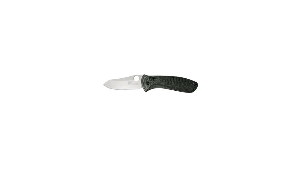 Benchmade Bone Collector AXIS Folding Knife, Plain Edge, Green+Black Handle 15020-1