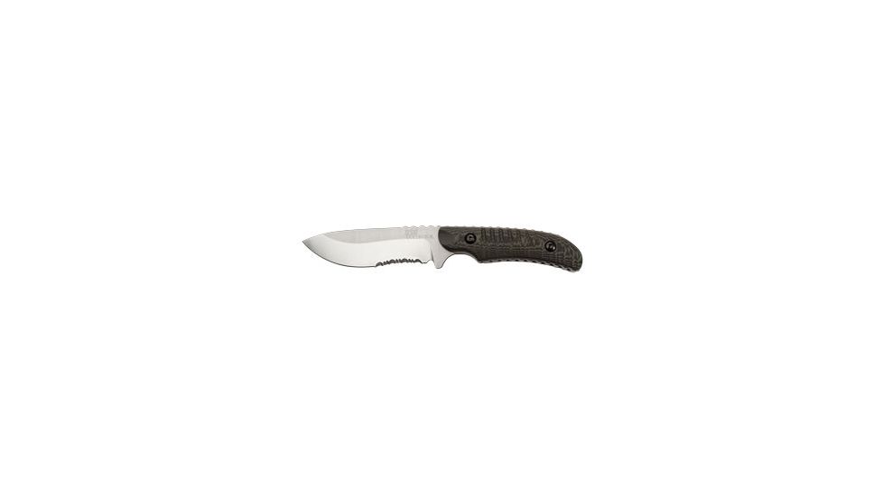Benchmade Bone Collector Large Fixed Knife, Combo Edge, Green+Black Handle 15005S-1