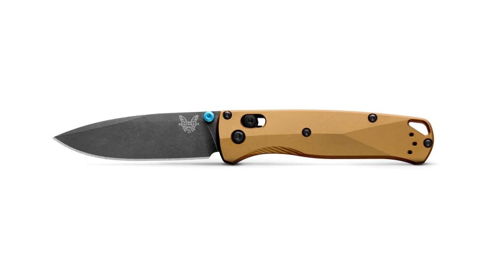Benchmade Bugout Axis Folding Knife, 3.24 in, M390 Stainless Steel, Drop Point Blade, 6061-T6 Aluminum, Burnt Handle, 535BK-07