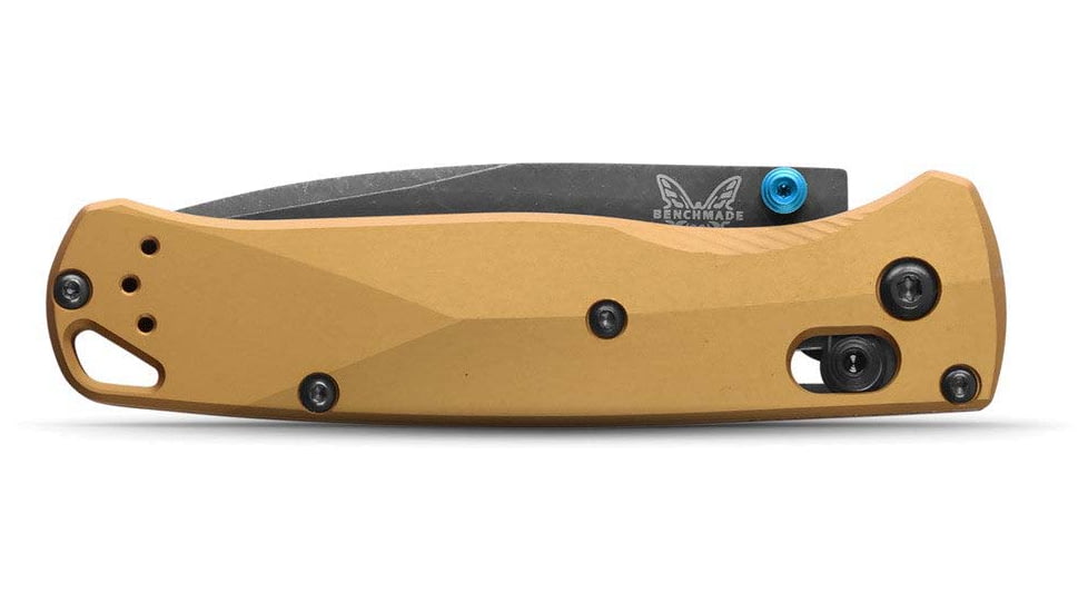 Benchmade Bugout Axis Folding Knife, 3.24 in, M390 Stainless Steel, Drop Point Blade, 6061-T6 Aluminum, Burnt Handle, 535BK-07