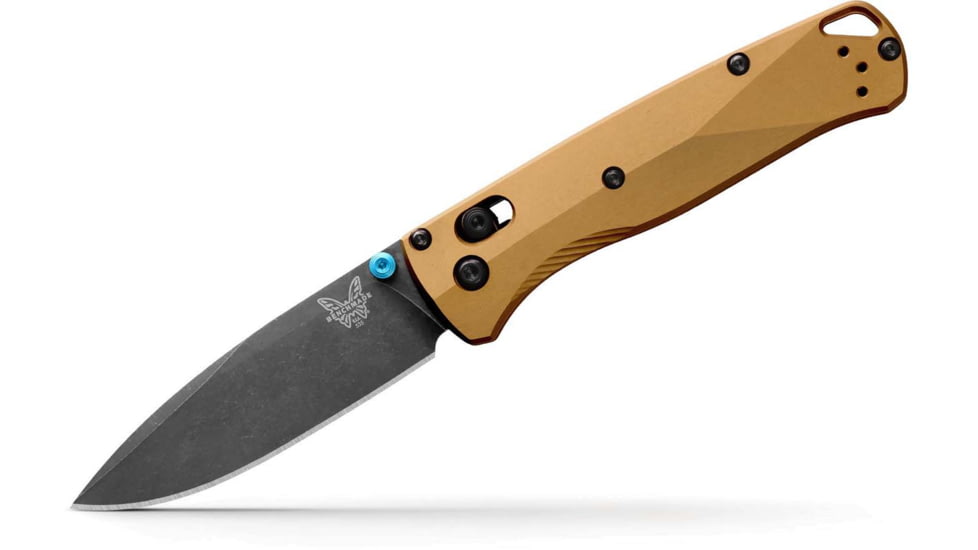 Benchmade Bugout Axis Folding Knife, 3.24 in, M390 Stainless Steel, Drop Point Blade, 6061-T6 Aluminum, Burnt Handle, 535BK-07
