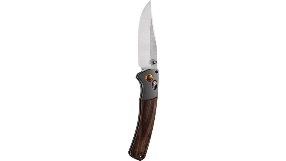 Benchmade Crooked River Axis Folder, Stud Folding Knife, 4 in, CPM-S30V, Clip Point Blade, Wood Handle, 15080-2