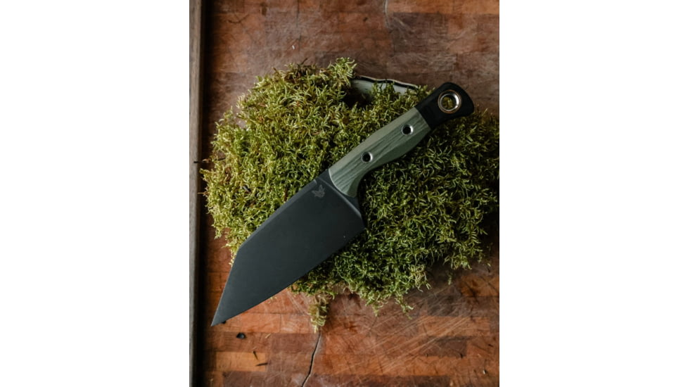 Benchmade Cutlery Station Kitchen Knife, 5.97in, CPM-154 Stainless Steel, Clip Point Blade, G10, Olive Drab Green Handle, 4010BK-01