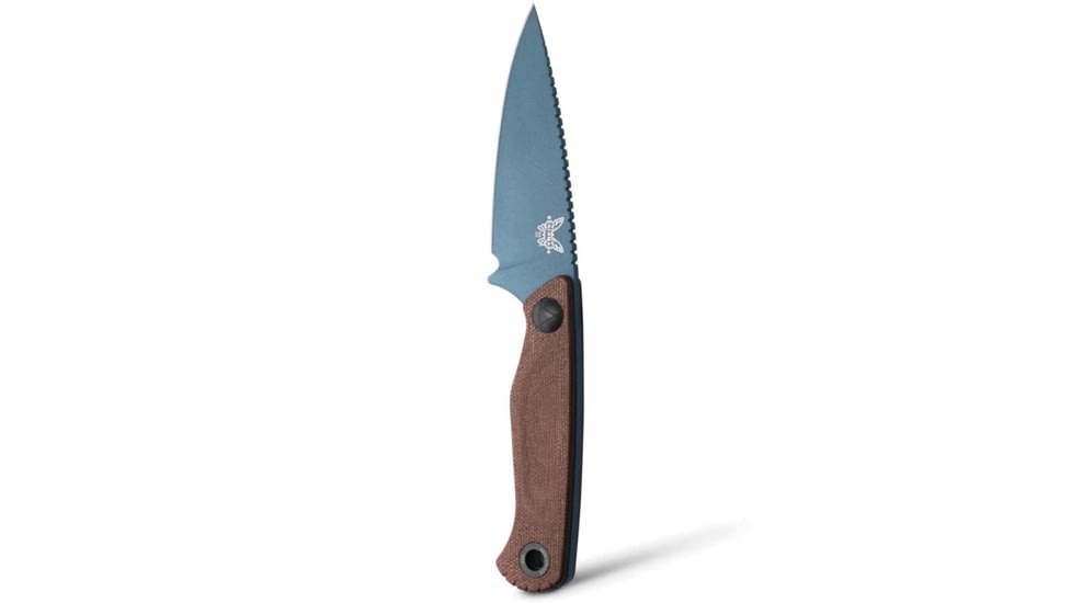 Benchmade Dacian Fixed Blade Knife, 3.54in, Magnacut Stainless Steel, Spear-Point, Micarta, Brown Canvas, Black Sheath, 203BT-03