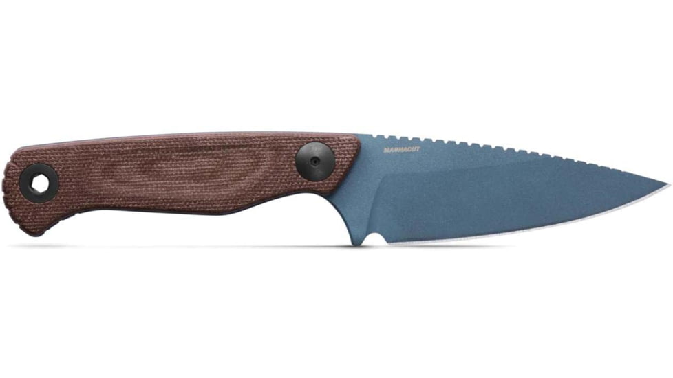 Benchmade Dacian Fixed Blade Knife, 3.54in, Magnacut Stainless Steel, Spear-Point, Micarta, Brown Canvas, Black Sheath, 203BT-03