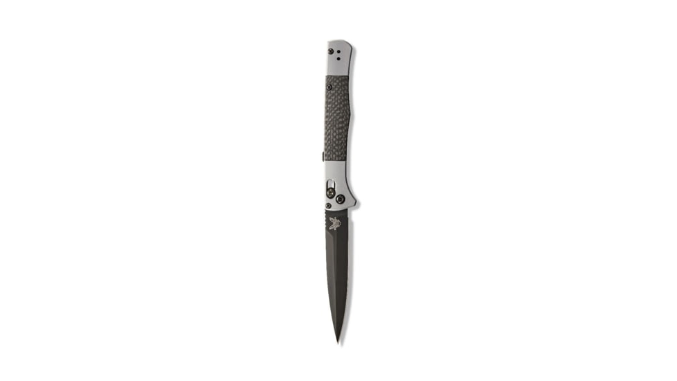 Benchmade Fact Auto Axis Automatic Folding Knife, 3.95in, CPM-S90V Super Premium Stainless Steel, Spear Point Blade, Carbon Fiber, Carbon/Silver Handle, 4170BK