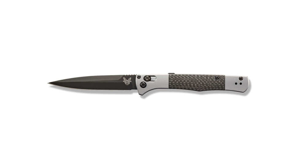 Benchmade Fact Auto Axis Automatic Folding Knife, 3.95in, CPM-S90V Super Premium Stainless Steel, Spear Point Blade, Carbon Fiber, Carbon/Silver Handle, 4170BK