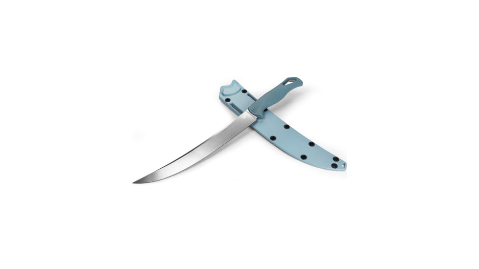 Benchmade Fishcrafter Fixed Blade Knife, 9.05in, CPM-MagnaCut, Depth Blue, 18020