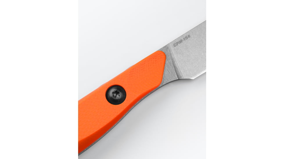 Benchmade Flyway Fixed Blade Knife, 2.7in, CPM-154 Stainless Steel, Straight Back Blade, G10, Orange Handle, 15700