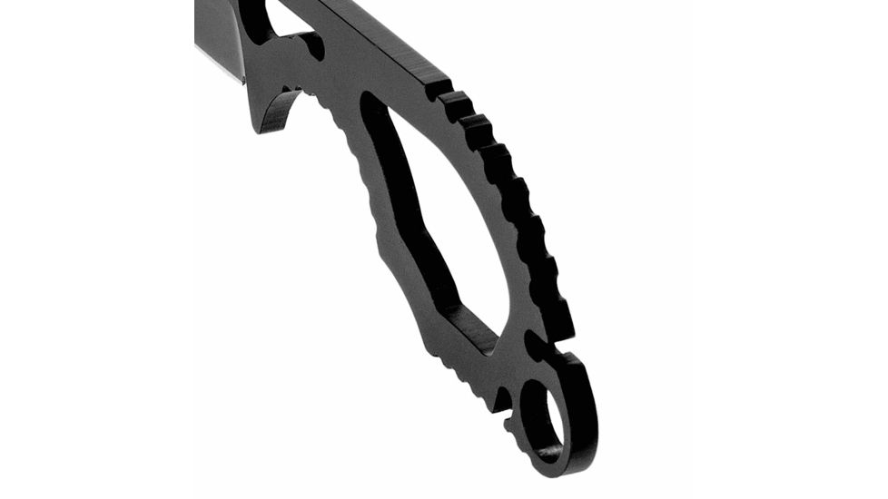 Benchmade Follow Up Fixed Blade Knife, Plain Edge Coated Drop Point Blade, 2.6in, Skeletonized Stainless Steel Handle, 101BK