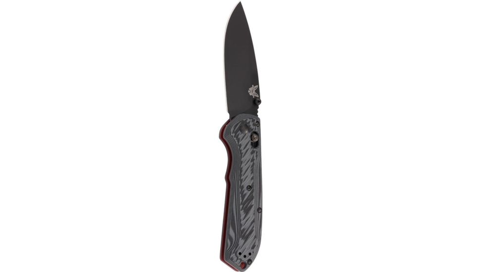 Benchmade Freek Drop Point Folding Knife, 3.6 in, CPM-M4, Satin Plain Black Blade, Versaflex Gray/Black G10 Handle, 560BK-1