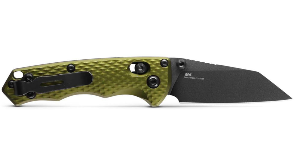 Benchmade Full Immunity Folding Knife, Axis, Stud, 2.5in, CPM-M4, Wharncliffe Blade, Woodland Green Aluminum Handle, 290BK-2