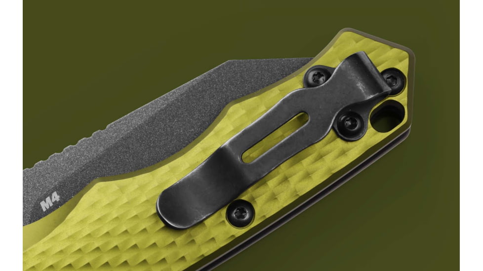 Benchmade Full Immunity Folding Knife, Axis, Stud, 2.5in, CPM-M4, Wharncliffe Blade, Woodland Green Aluminum Handle, 290BK-2