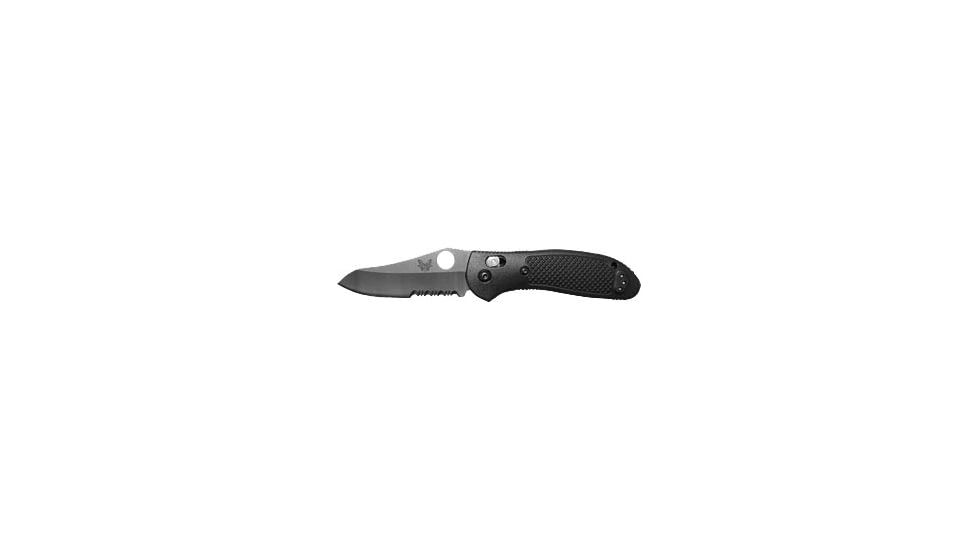 Benchmade Griptilian Folding Knife, Combo Edge, Satin Blade, Black Handle 550SHG