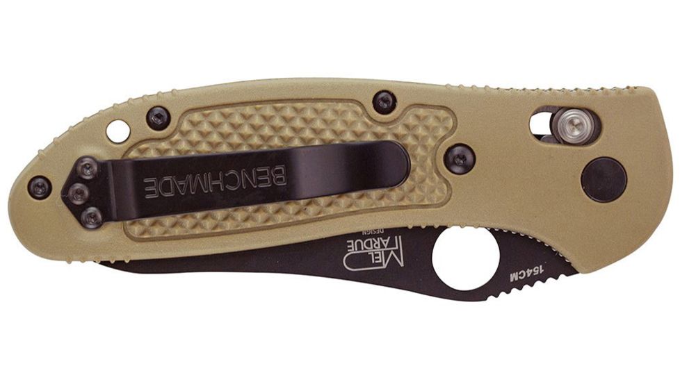 Benchmade Griptilian Folding Knife, Plain Edge, BK Blade, Sand Handle 550BKHGSN