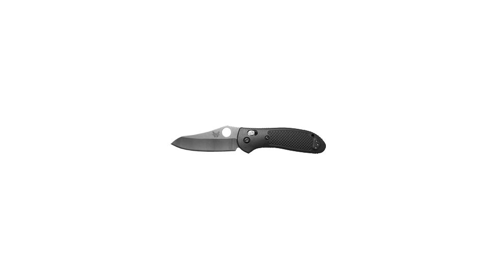 Benchmade Griptilian Folding Knife, Plain Edge, Satin Blade, Black Handle 550HG
