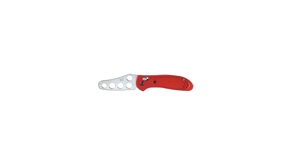 Benchmade Griptilian Folding Knife, Trainer Blade, Red Handle 550T