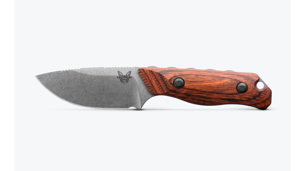 Benchmade Hidden Canyon Hunter Fixed Blade Knife, 2.79in, CPM-S30V Stainless Steel, Drop Point Blade, Laminated Wood Handle, Wood, 15017