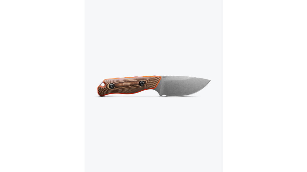 Benchmade Hunt Hidden Canyon Hunter Fixed Blade Knife, 2.79 in, CPM-S90V Stainless Steel, Drop Point Blade, Richlite G10, Orange G10 Base Layer, 15017-1